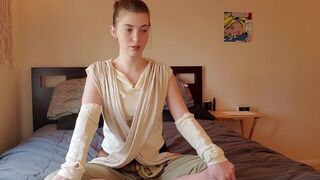 Rey Begs for Master Skywalkers help - porn video