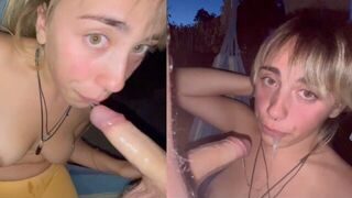 Took a Pretty Girl to the Night Forest to Fuck her Face - porn video