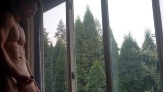 Buff Jerks Off On a Nice Fall Evening - porn video