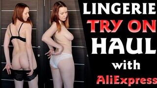 SPICY LINGERIE TRY ON HAUL with ALIEXPRESS NUDE VERSION - porn video