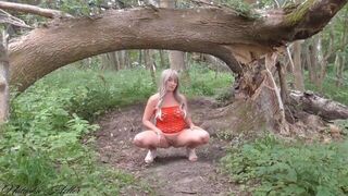 Walking in a transparent dress in the forest by the sea - porn video
