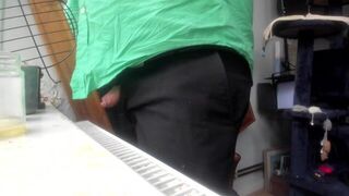 penis peeking through - porn video