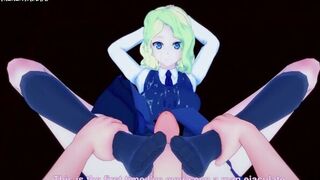 Diana from Little Witch Academia Gives You A Footjob Hentai POV - porn video